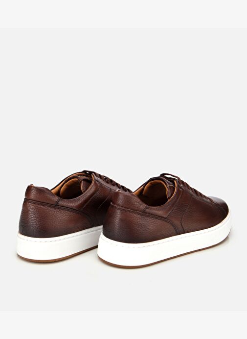 Erkek Deri Kahverengi Kalın Tabanlı Spor Ayakkabı 02AYH312140A480 - Görsel 5