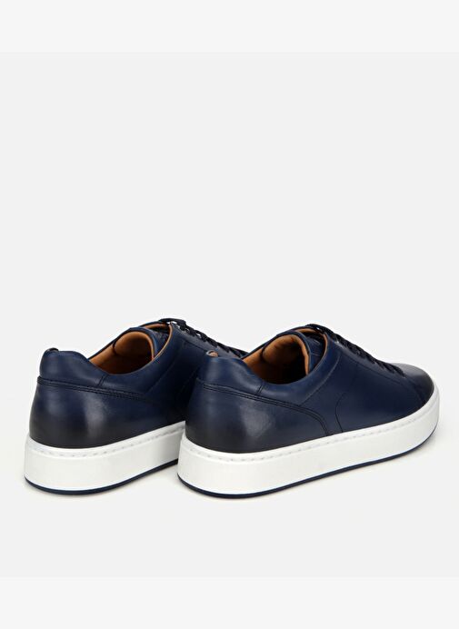 Erkek Deri Lacivert Kalın Tabanlı Spor Ayakkabı 02AYH312140A680 - Görsel 5