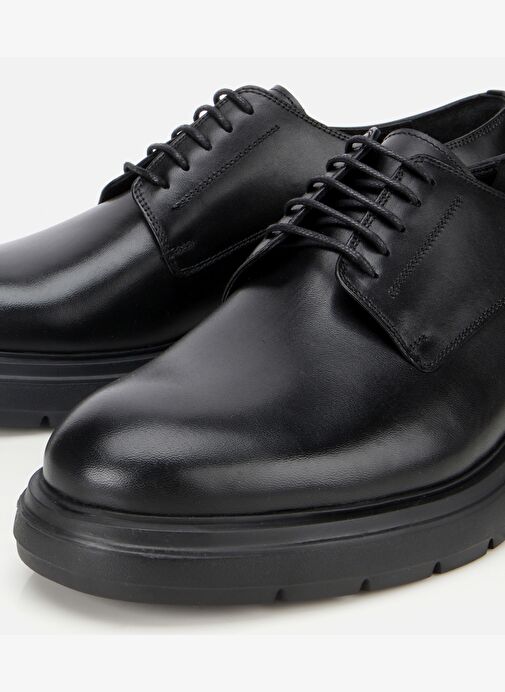 Erkek Deri Siyah Kalın Tabanlı Günlük Ayakkabı 02AYH312170A100 - Görsel 4