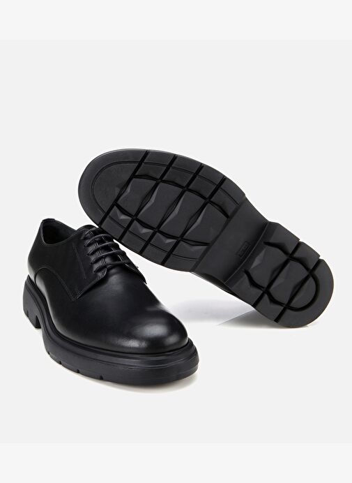 Erkek Deri Siyah Kalın Tabanlı Günlük Ayakkabı 02AYH312170A100 - Görsel 7