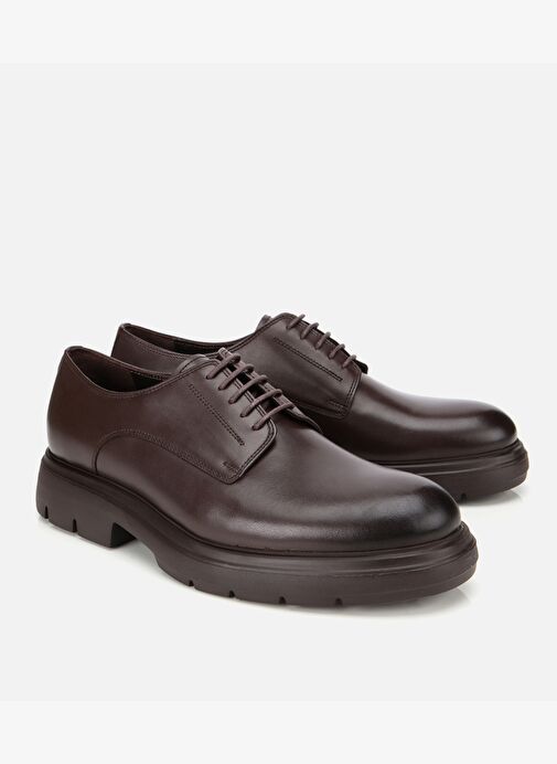 Erkek Deri Kahverengi Kalın Tabanlı Günlük Ayakkabı 02AYH312170A480 - Görsel 3