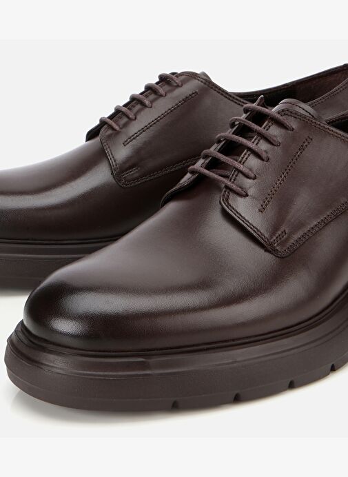 Erkek Deri Kahverengi Kalın Tabanlı Günlük Ayakkabı 02AYH312170A480 - Görsel 4