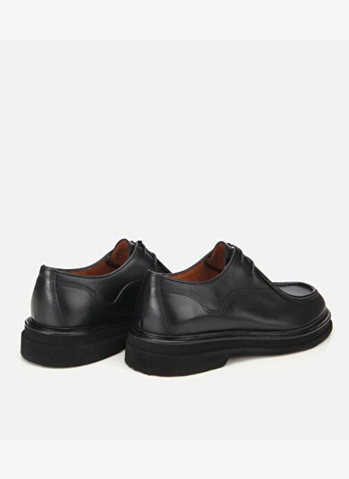 Erkek Deri Siyah Dikiş Burunlu Günlük Ayakkabı 02AYH312180A100 - Görsel 5