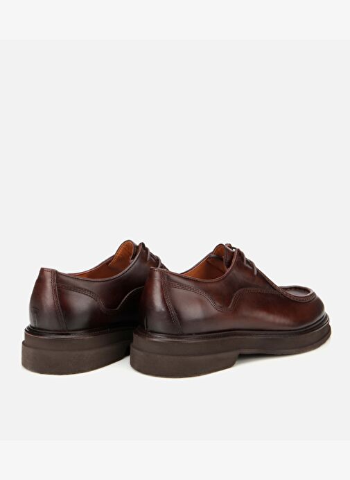 Erkek Deri Kahverengi Dikiş Burunlu Günlük Ayakkabı 02AYH312180A480 - Görsel 5