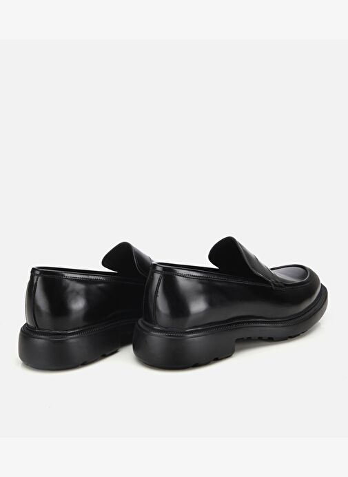 Erkek Açma Deri Siyah Kalın Tabanlı Klasik Loafer 02AYH313740A100 - Görsel 5