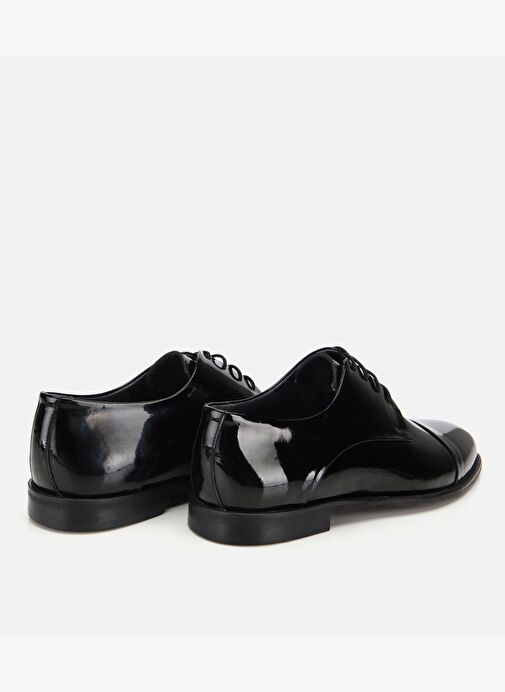 Erkek Rugan Deri Siyah Klasik Ayakkabı 02AYH313790A100 - Görsel 5