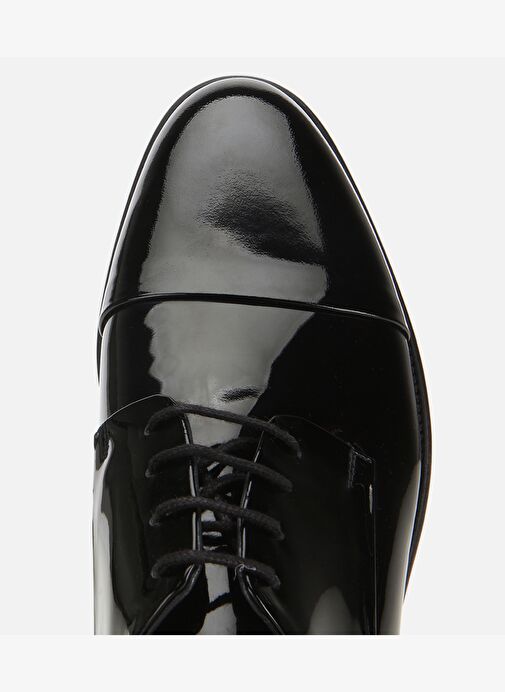 Erkek Rugan Deri Siyah Klasik Ayakkabı 02AYH313790A100 - Görsel 6