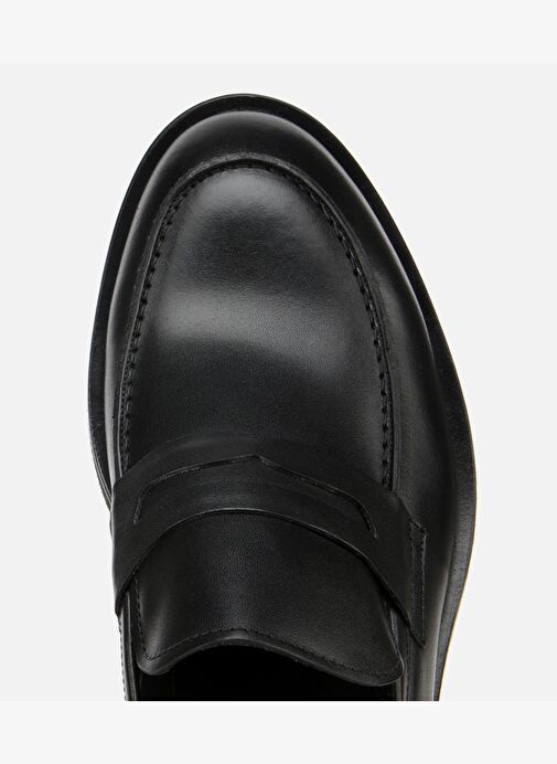 Erkek Deri Siyah Klasik Loafer Ayakkabı 02AYH313800A100 - Görsel 6