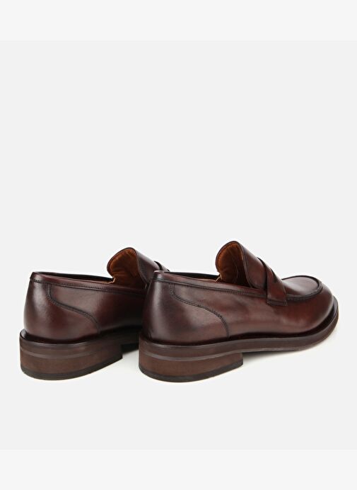 Erkek Deri Kahverengi Klasik Loafer Ayakkabı 02AYH313800A480 - Görsel 5