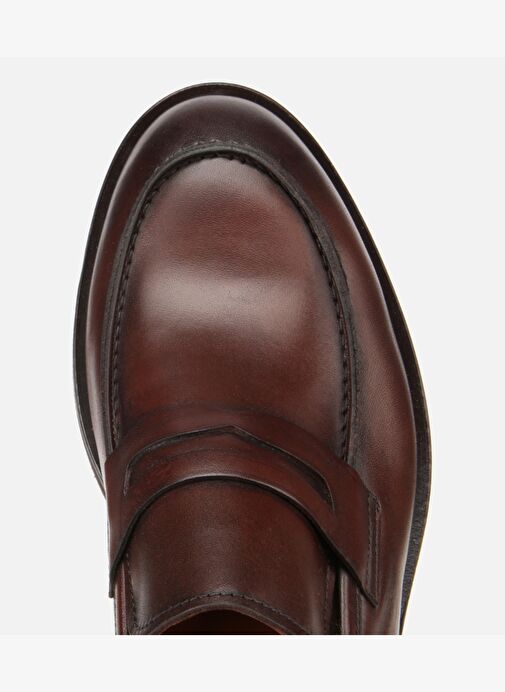 Erkek Deri Kahverengi Klasik Loafer Ayakkabı 02AYH313800A480 - Görsel 6