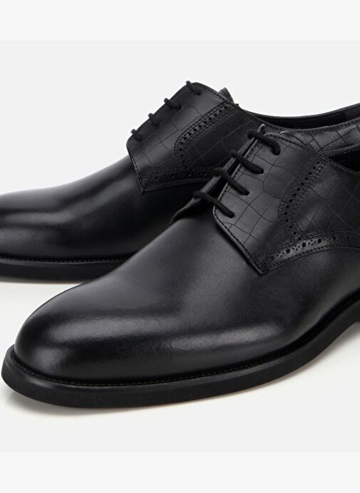 Erkek Deri Siyah Klasik Ayakkabı 02AYH313810A100 - Görsel 4