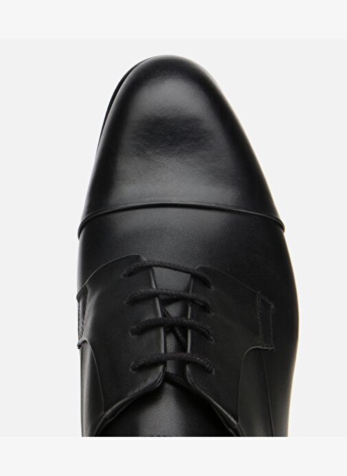 Erkek Deri Siyah Bağcıklı Klasik Ayakkabı 02AYH313820A100 - Görsel 6