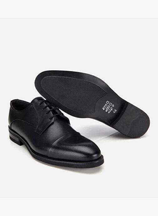 Erkek Deri Siyah Bağcıklı Klasik Ayakkabı 02AYH313820A100 - Görsel 7