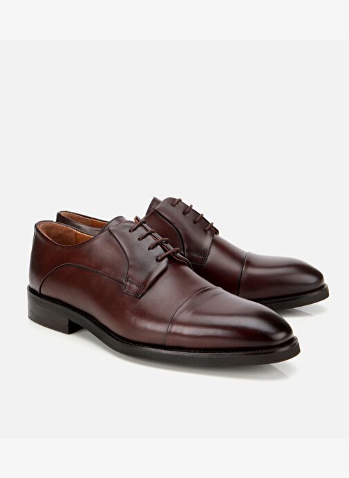 Erkek Deri Kahverengi Bağcıklı Klasik Ayakkabı 02AYH313820A480 - Görsel 3