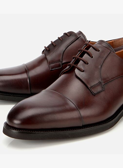 Erkek Deri Kahverengi Bağcıklı Klasik Ayakkabı 02AYH313820A480 - Görsel 4