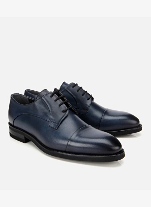Erkek Deri Lacivert Bağcıklı Klasik Ayakkabı 02AYH313820A680 - Görsel 3