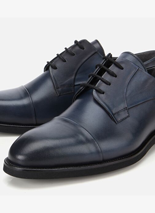 Erkek Deri Lacivert Bağcıklı Klasik Ayakkabı 02AYH313820A680 - Görsel 4