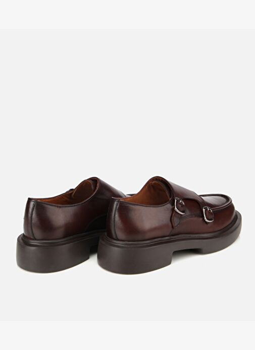 Erkek Deri Kahverengi Metal Tokalı Klasik Loafer 02AYH313870A480 - Görsel 5