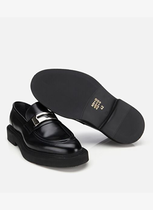 Erkek Açma Deri Metal Tokalı Hafif Tabanlı Klasik Loafer 02AYH313880A100 - Görsel 7