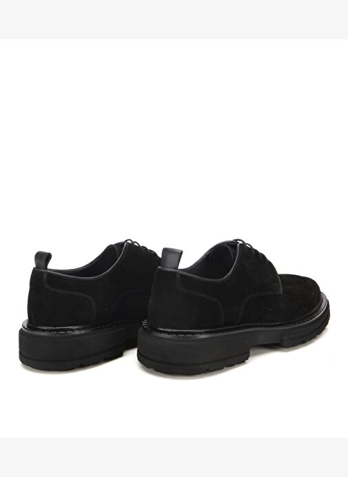 Erkek Süet Deri Siyah Kalın Tabanlı Günlük Ayakkabı 02AYH313920A100 - Görsel 5