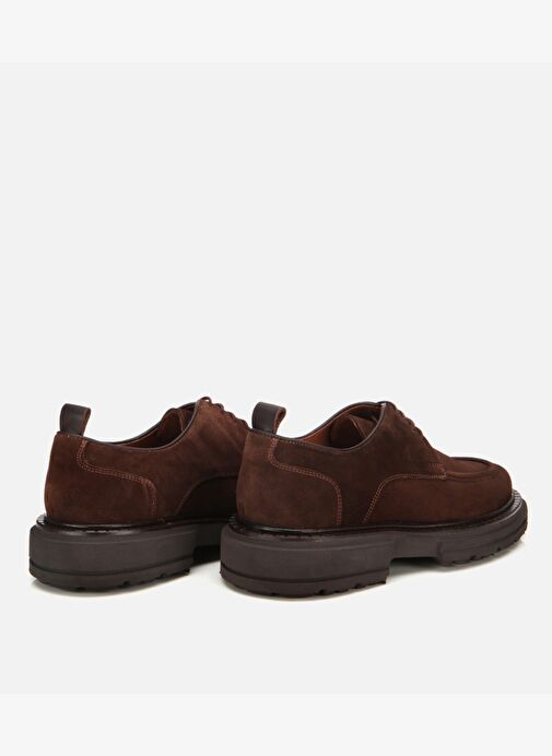 Erkek Süet Deri Kahverengi Kalın Tabanlı Günlük Ayakkabı 02AYH313920A480 - Görsel 5