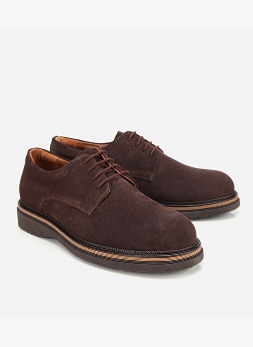 Erkek Süet Deri Kahverengi Hafif Tabanlı Günlük Ayakkabı 02AYH313940A480 - Görsel 3