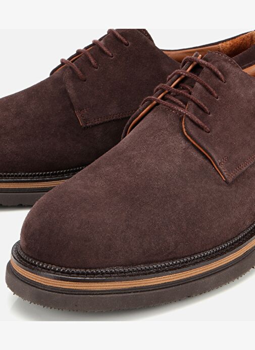 Erkek Süet Deri Kahverengi Hafif Tabanlı Günlük Ayakkabı 02AYH313940A480 - Görsel 4