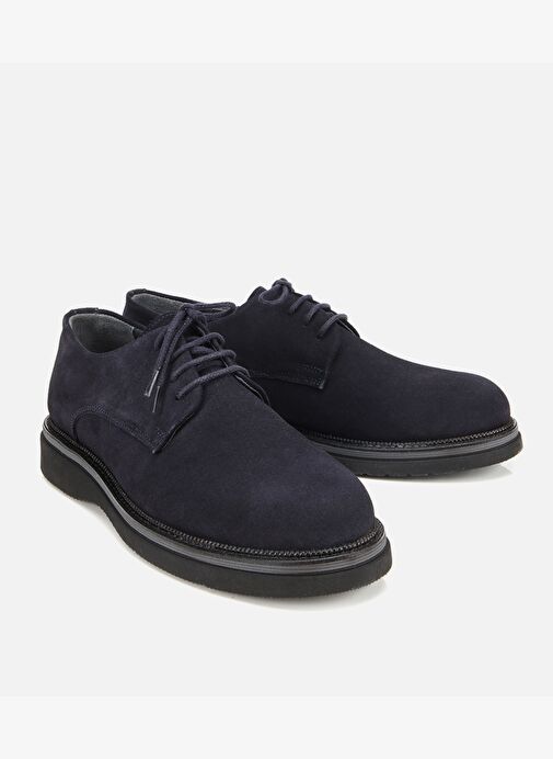Erkek Süet Deri Lacivert Hafif Tabanlı Günlük Ayakkabı 02AYH313940A680 - Görsel 3