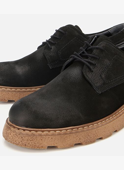 Erkek Nubuk Deri Siyah Termo Taban Günlük Ayakkabı 02AYH313950A100 - Görsel 4