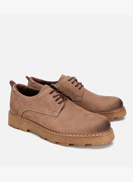 Erkek Nubuk Deri Bej Termo Taban Günlük Ayakkabı 02AYH313950A300 - Görsel 3