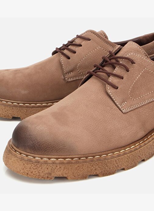 Erkek Nubuk Deri Bej Termo Taban Günlük Ayakkabı 02AYH313950A300 - Görsel 4