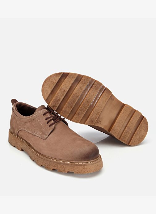 Erkek Nubuk Deri Bej Termo Taban Günlük Ayakkabı 02AYH313950A300 - Görsel 7