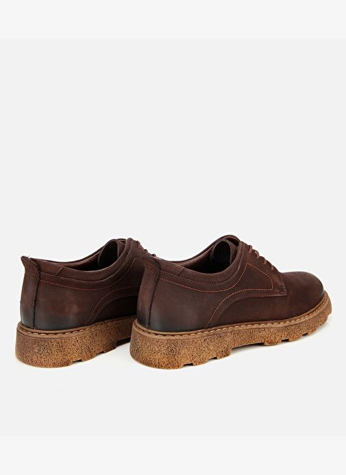 Erkek Nubuk Deri Kahverengi Termo Taban Günlük Ayakkabı 02AYH313950A480 - Görsel 5