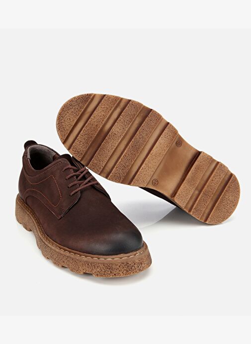 Erkek Nubuk Deri Kahverengi Termo Taban Günlük Ayakkabı 02AYH313950A480 - Görsel 7
