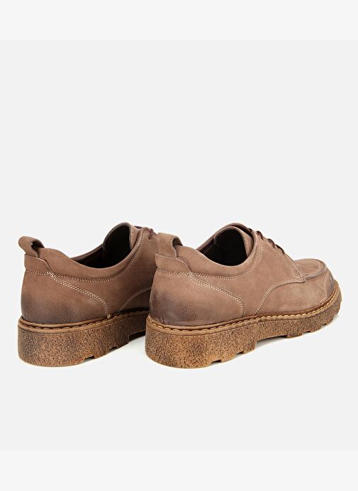 Erkek Nubuk Deri Bej Kalın Tabanlı Günlük Ayakkabı 02AYH313960A300 - Görsel 5