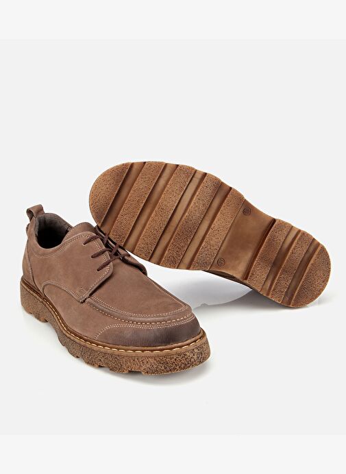 Erkek Nubuk Deri Bej Kalın Tabanlı Günlük Ayakkabı 02AYH313960A300 - Görsel 7