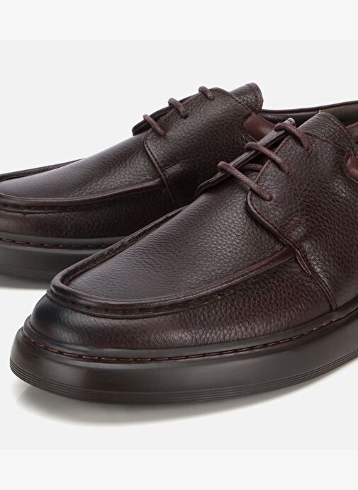 Erkek Deri Kahverengi Yumuşak Dokulu Comfort Günlük Ayakkabı 02AYH313970A480 - Görsel 4