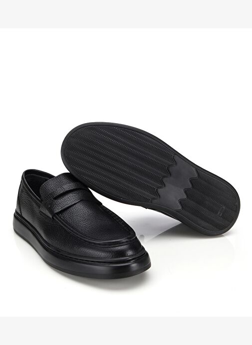 Erkek Deri Siyah Yumuşak Dokulu Klasik Loafer 02AYH313980A100 - Görsel 7