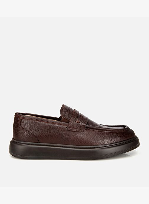 Erkek Deri Kahverengi Yumuşak Dokulu Klasik Loafer 02AYH313980A480 - Görsel 2