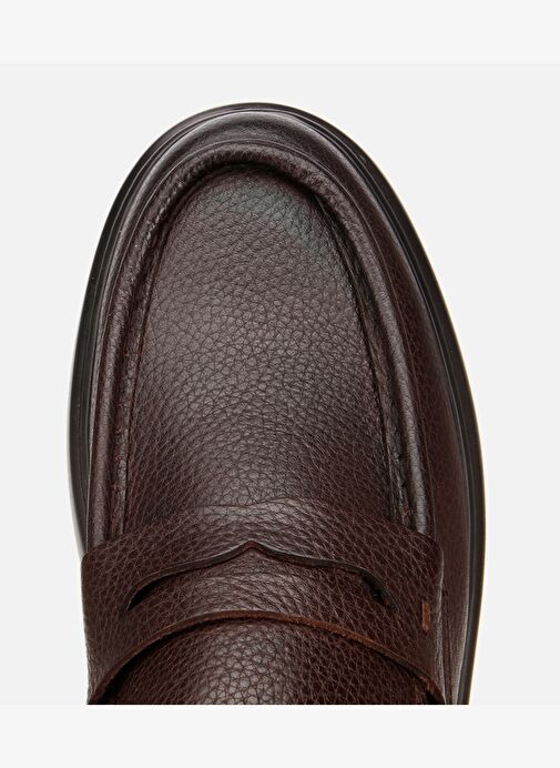 Erkek Deri Kahverengi Yumuşak Dokulu Klasik Loafer 02AYH313980A480 - Görsel 6