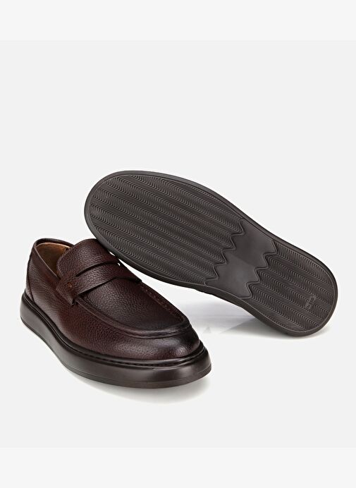 Erkek Deri Kahverengi Yumuşak Dokulu Klasik Loafer 02AYH313980A480 - Görsel 7