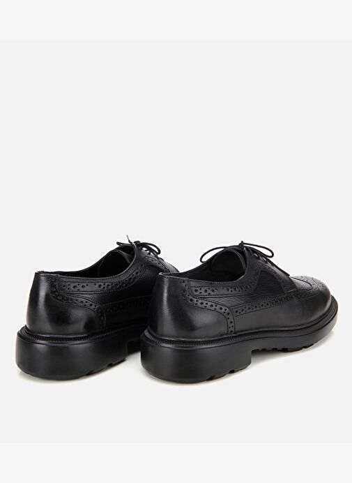 Erkek Deri Siyah Yumuşak Dokulu Günlük Ayakkabı 02AYH313990A100 - Görsel 5