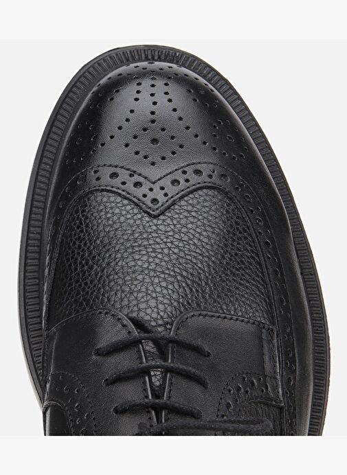 Erkek Deri Siyah Yumuşak Dokulu Günlük Ayakkabı 02AYH313990A100 - Görsel 6