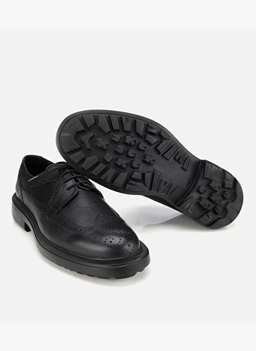 Erkek Deri Siyah Yumuşak Dokulu Günlük Ayakkabı 02AYH313990A100 - Görsel 7