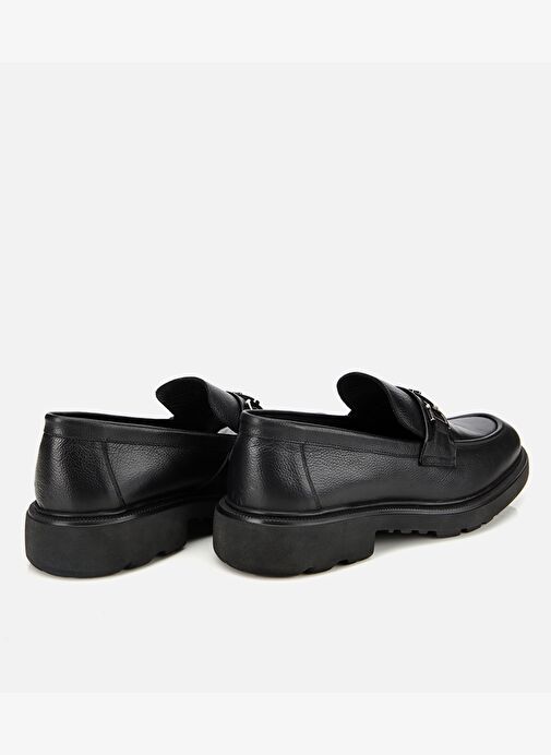 Erkek Deri Siyah Tokalı Günlük Loafer 02AYH314000A100 - Görsel 5