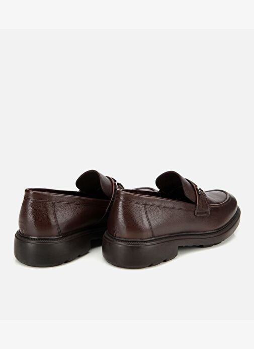 Erkek Deri Kahverengi Tokalı Günlük Loafer 02AYH314000A480 - Görsel 5