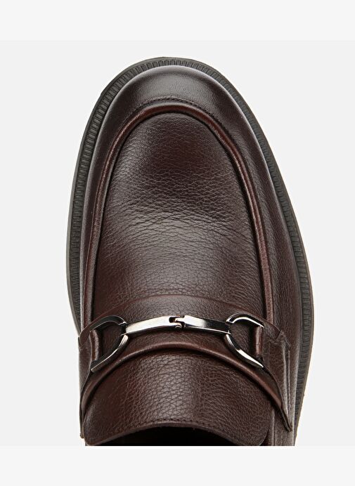 Erkek Deri Kahverengi Tokalı Günlük Loafer 02AYH314000A480 - Görsel 6