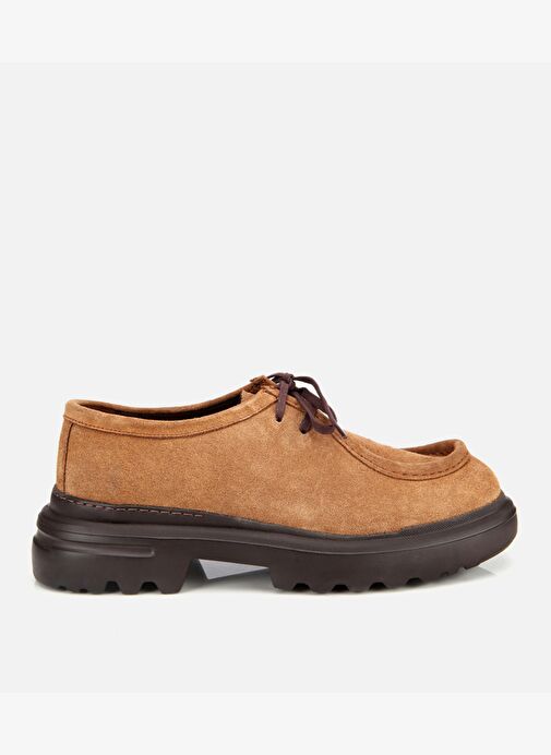 Erkek Süet Deri Taba Yüksek Tabanlı Günlük Ayakkabı 02AYH314010A340 - Görsel 2