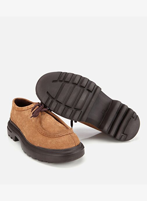 Erkek Süet Deri Taba Yüksek Tabanlı Günlük Ayakkabı 02AYH314010A340 - Görsel 7