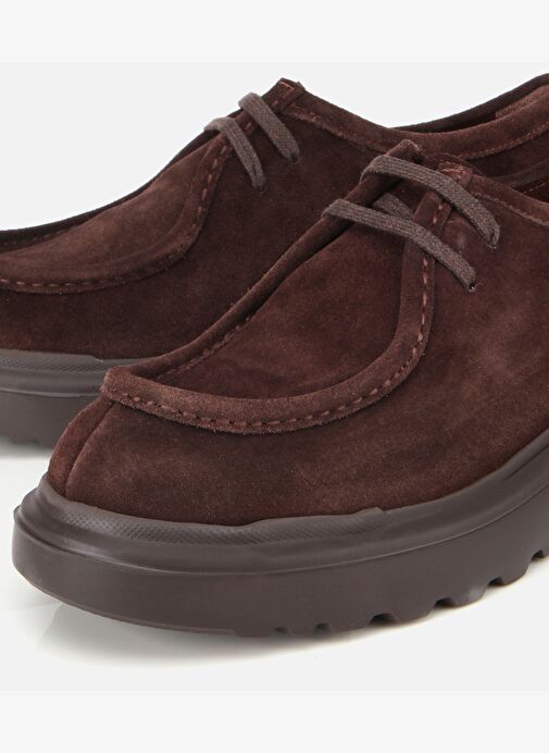 Erkek Süet Deri Kahverengi Yüksek Tabanlı Günlük Ayakkabı 02AYH314010A480 - Görsel 4